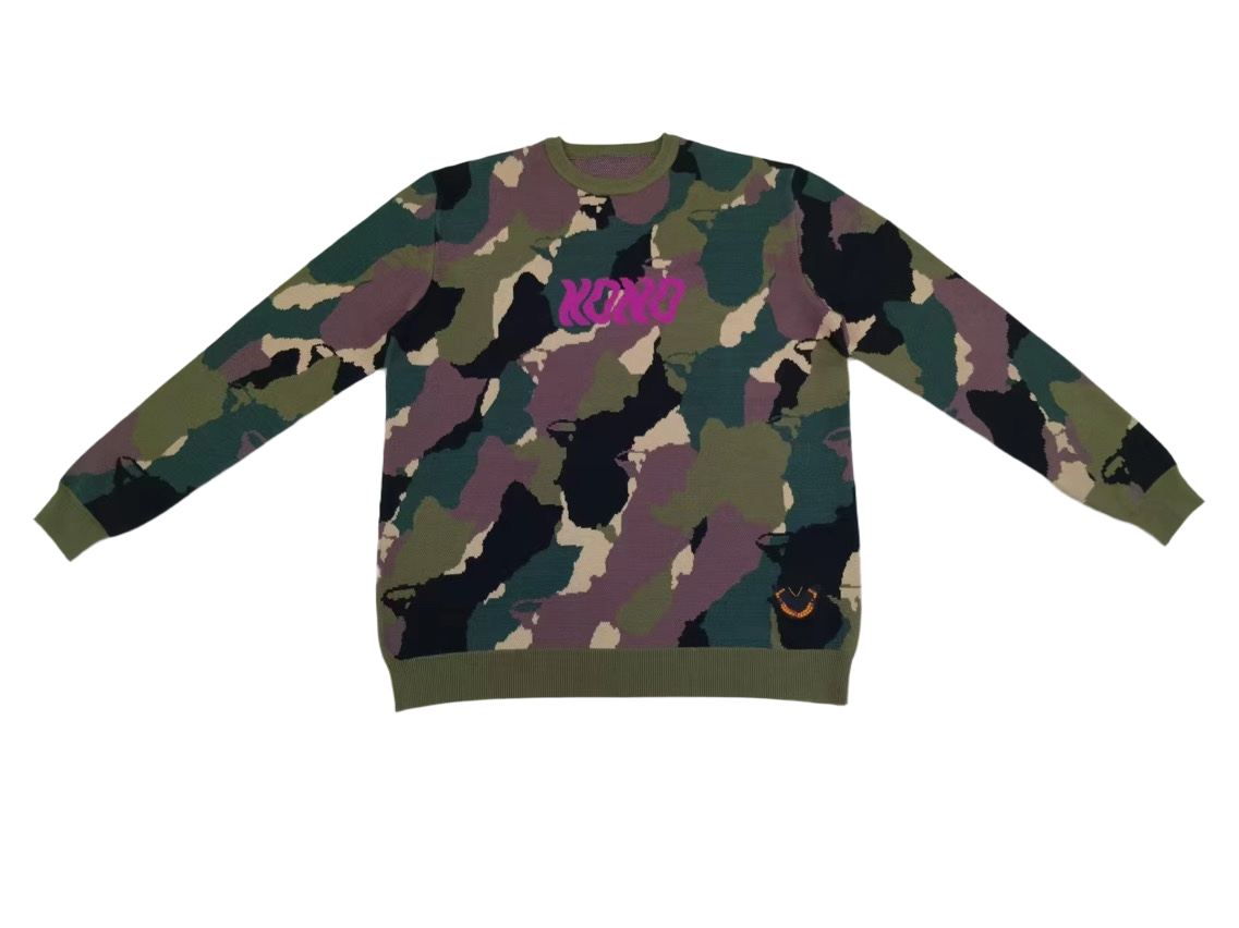 KONO Resistance Camo Knit Sweater
